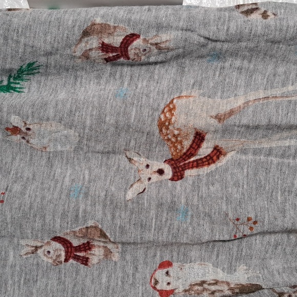 Cupcakes and Cashmere Winter Woodland Creatures Pajama Jogger Pants - Picture 2 of 8